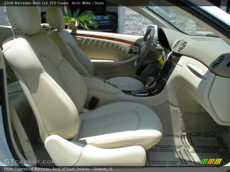 Arctic White / Stone 2008 Mercedes-Benz CLK 350 Coupe