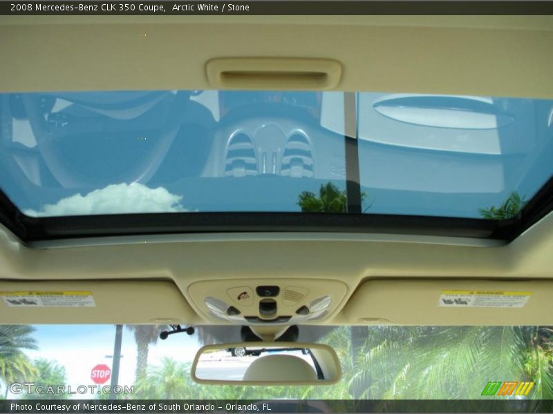 Arctic White / Stone 2008 Mercedes-Benz CLK 350 Coupe