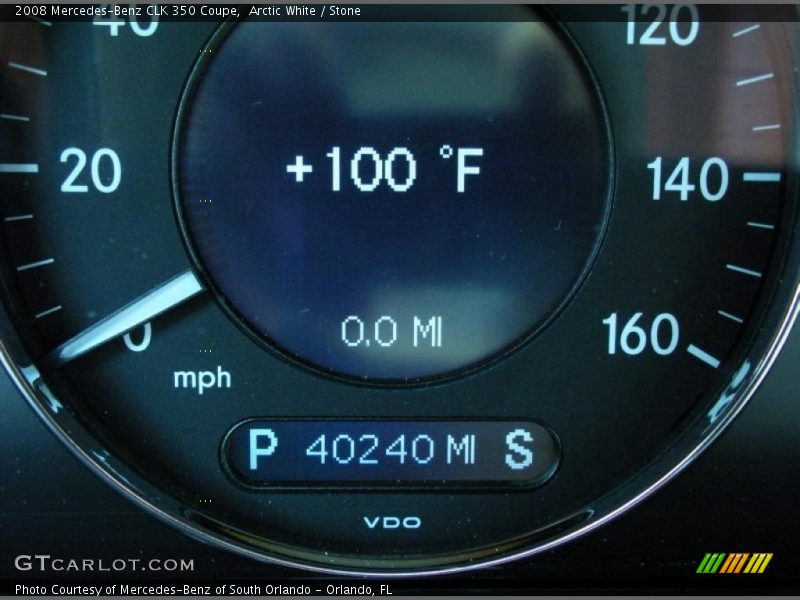 Arctic White / Stone 2008 Mercedes-Benz CLK 350 Coupe