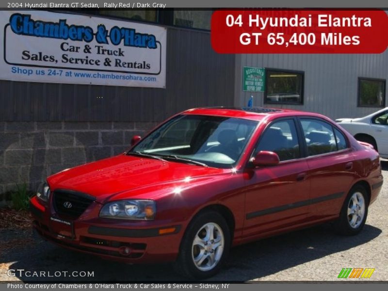 Rally Red / Dark Gray 2004 Hyundai Elantra GT Sedan
