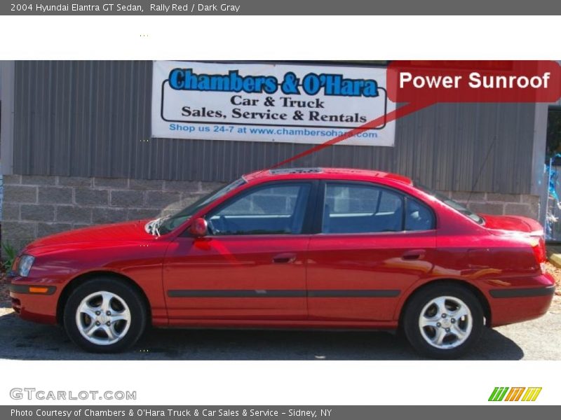 Rally Red / Dark Gray 2004 Hyundai Elantra GT Sedan