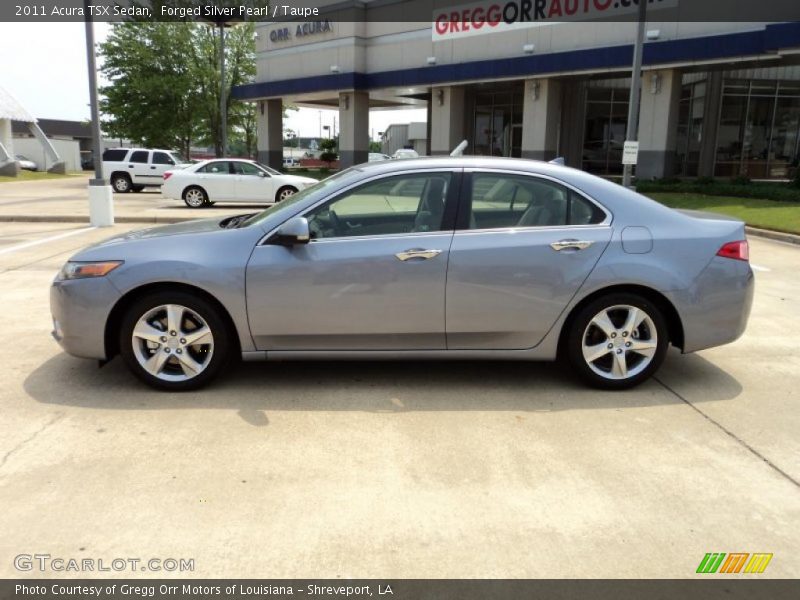Forged Silver Pearl / Taupe 2011 Acura TSX Sedan
