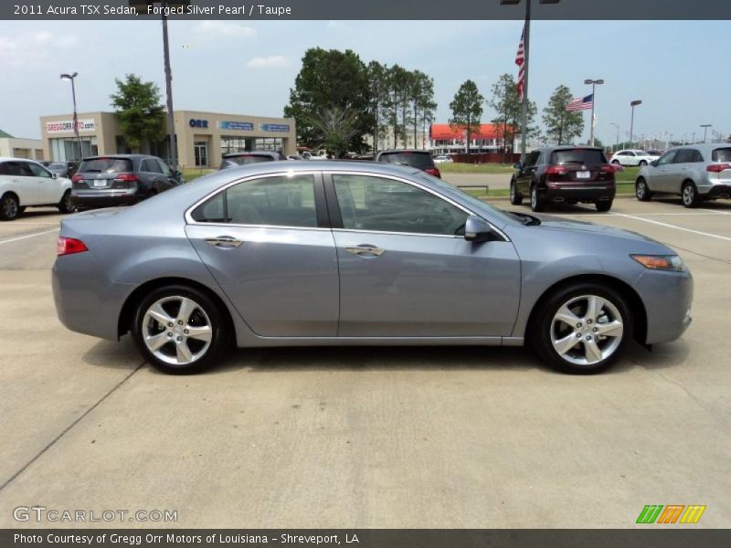Forged Silver Pearl / Taupe 2011 Acura TSX Sedan