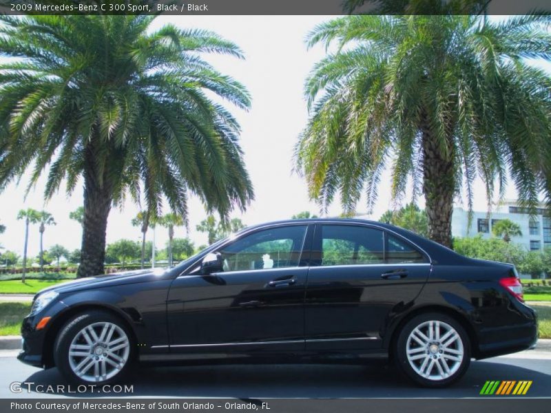 Black / Black 2009 Mercedes-Benz C 300 Sport