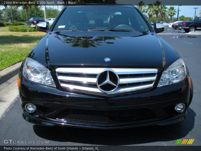 Black / Black 2009 Mercedes-Benz C 300 Sport
