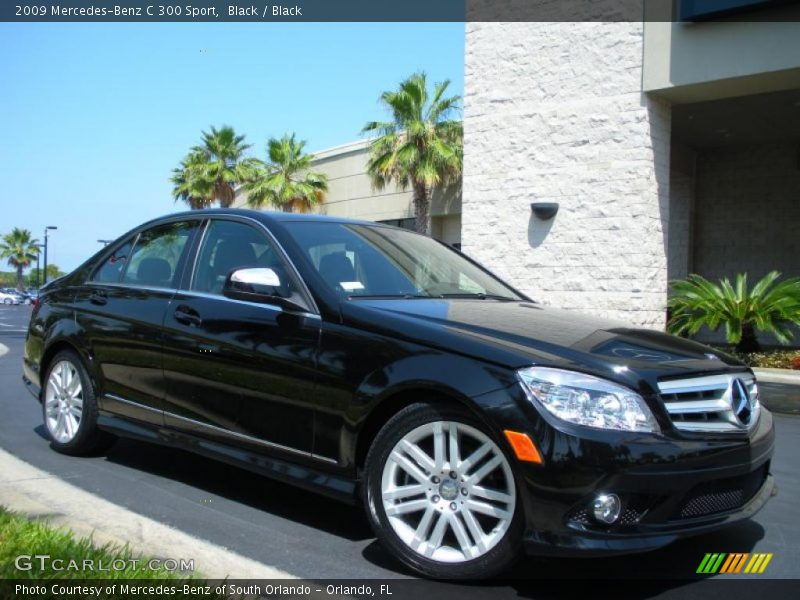 Black / Black 2009 Mercedes-Benz C 300 Sport