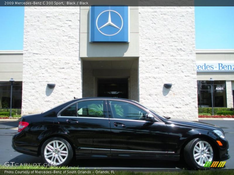 Black / Black 2009 Mercedes-Benz C 300 Sport