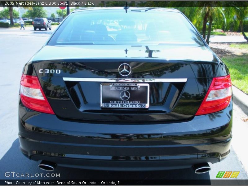 Black / Black 2009 Mercedes-Benz C 300 Sport