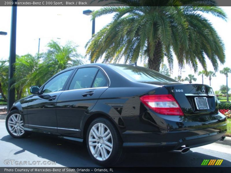 Black / Black 2009 Mercedes-Benz C 300 Sport