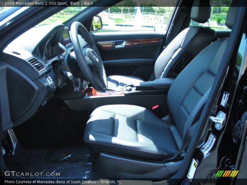 Black / Black 2009 Mercedes-Benz C 300 Sport
