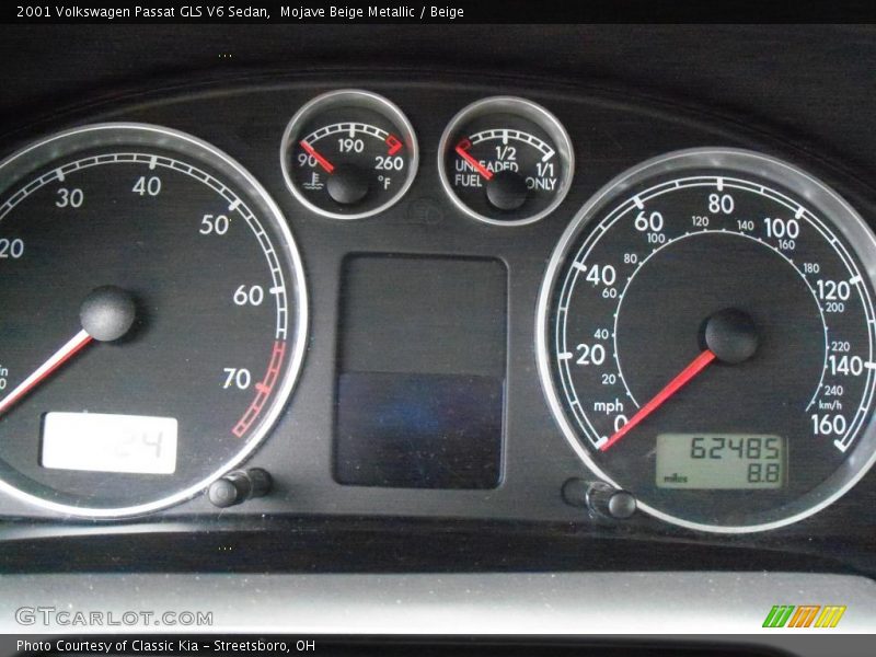 Mojave Beige Metallic / Beige 2001 Volkswagen Passat GLS V6 Sedan