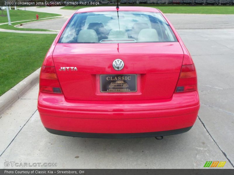 Tornado Red / Beige 2000 Volkswagen Jetta GL Sedan