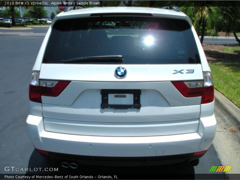 Alpine White / Saddle Brown 2010 BMW X3 xDrive30i