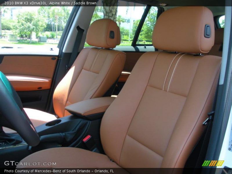 Alpine White / Saddle Brown 2010 BMW X3 xDrive30i