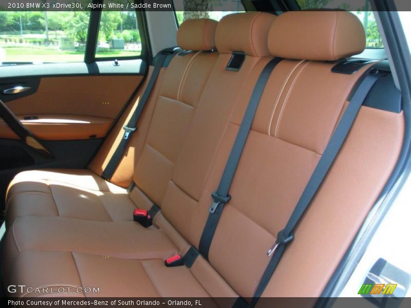 Alpine White / Saddle Brown 2010 BMW X3 xDrive30i