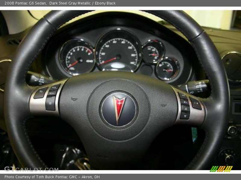Dark Steel Gray Metallic / Ebony Black 2008 Pontiac G6 Sedan