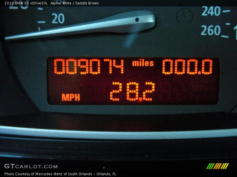 Alpine White / Saddle Brown 2010 BMW X3 xDrive30i