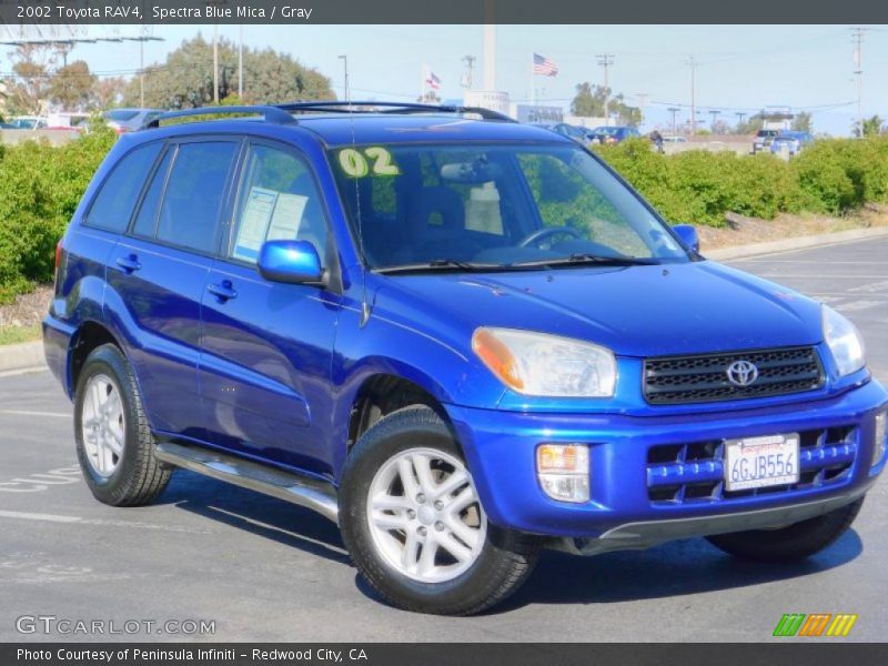 Spectra Blue Mica / Gray 2002 Toyota RAV4