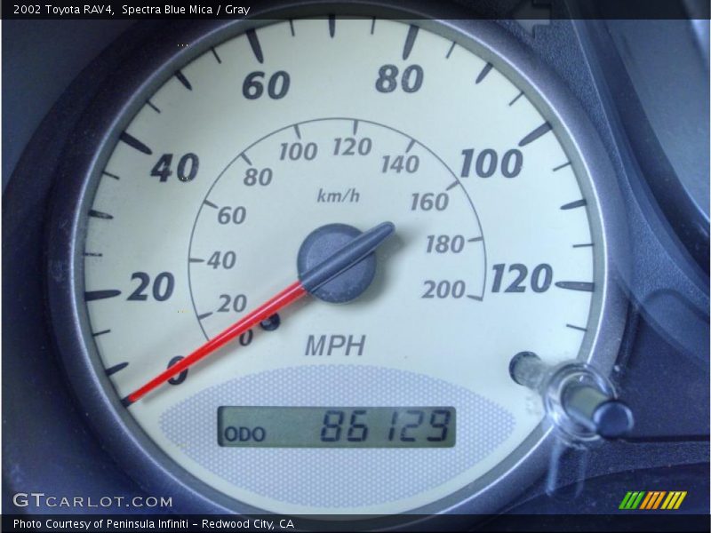 Spectra Blue Mica / Gray 2002 Toyota RAV4
