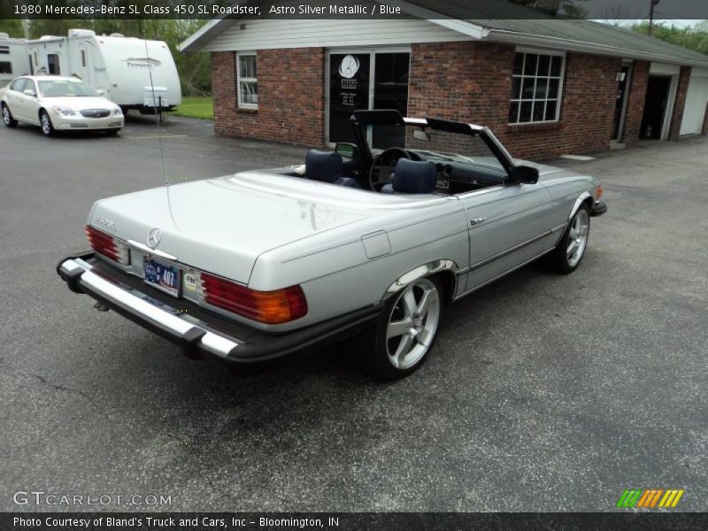 Astro Silver Metallic / Blue 1980 Mercedes-Benz SL Class 450 SL Roadster