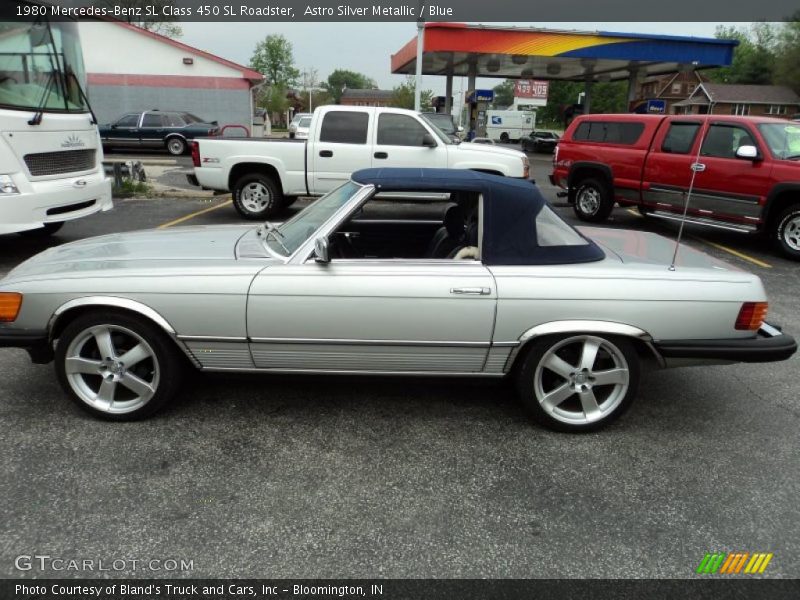 Astro Silver Metallic / Blue 1980 Mercedes-Benz SL Class 450 SL Roadster