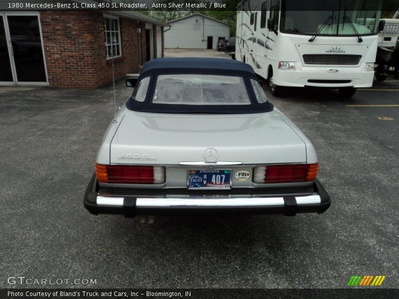 Astro Silver Metallic / Blue 1980 Mercedes-Benz SL Class 450 SL Roadster