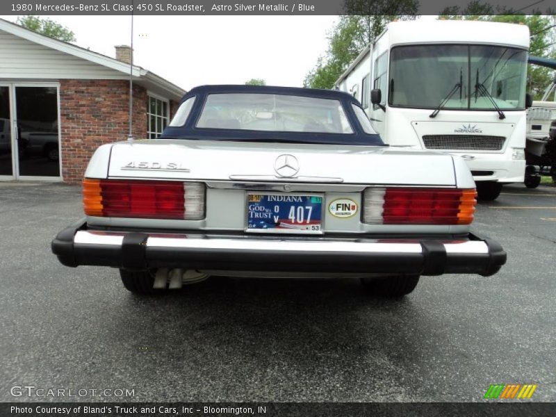 Astro Silver Metallic / Blue 1980 Mercedes-Benz SL Class 450 SL Roadster