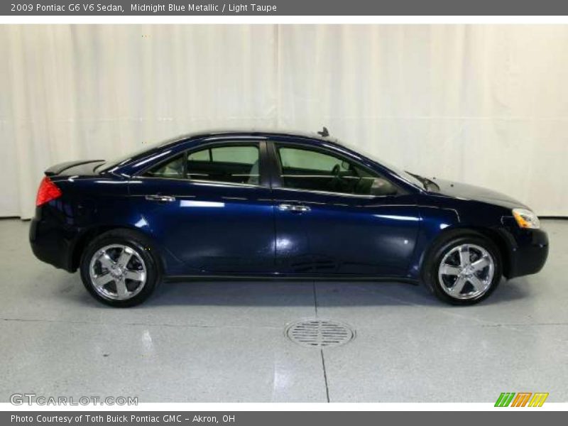 Midnight Blue Metallic / Light Taupe 2009 Pontiac G6 V6 Sedan