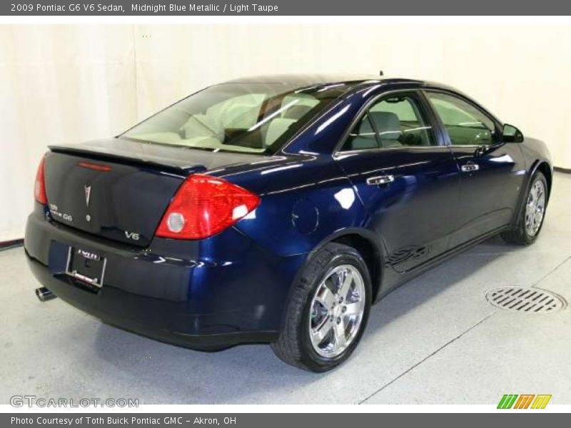 Midnight Blue Metallic / Light Taupe 2009 Pontiac G6 V6 Sedan