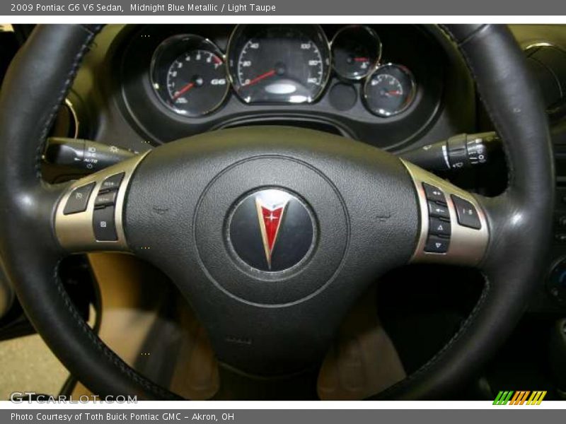 Midnight Blue Metallic / Light Taupe 2009 Pontiac G6 V6 Sedan