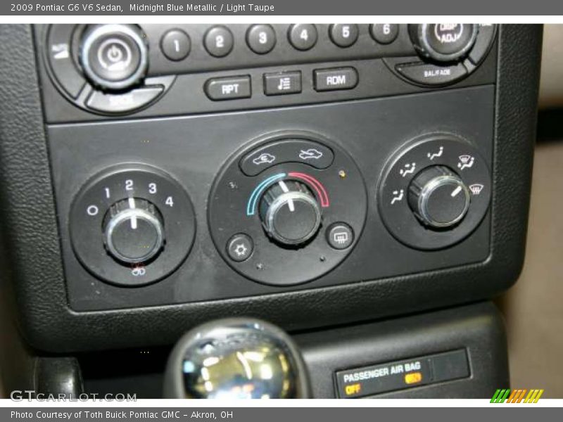 Midnight Blue Metallic / Light Taupe 2009 Pontiac G6 V6 Sedan