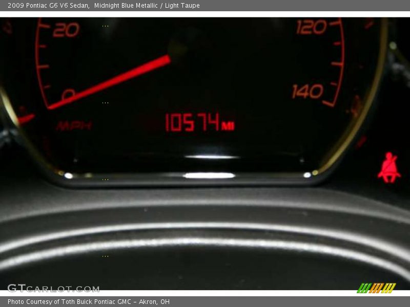 Midnight Blue Metallic / Light Taupe 2009 Pontiac G6 V6 Sedan