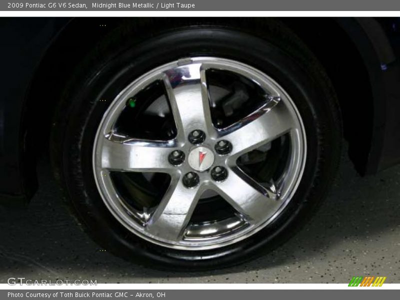 Midnight Blue Metallic / Light Taupe 2009 Pontiac G6 V6 Sedan