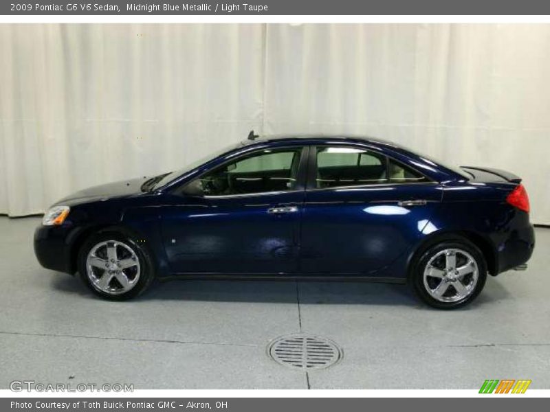 Midnight Blue Metallic / Light Taupe 2009 Pontiac G6 V6 Sedan