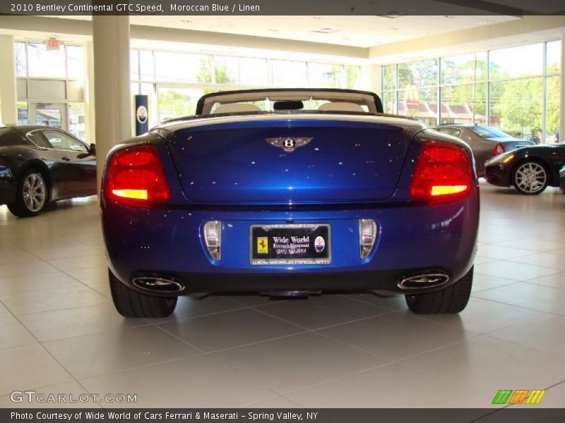 Moroccan Blue / Linen 2010 Bentley Continental GTC Speed