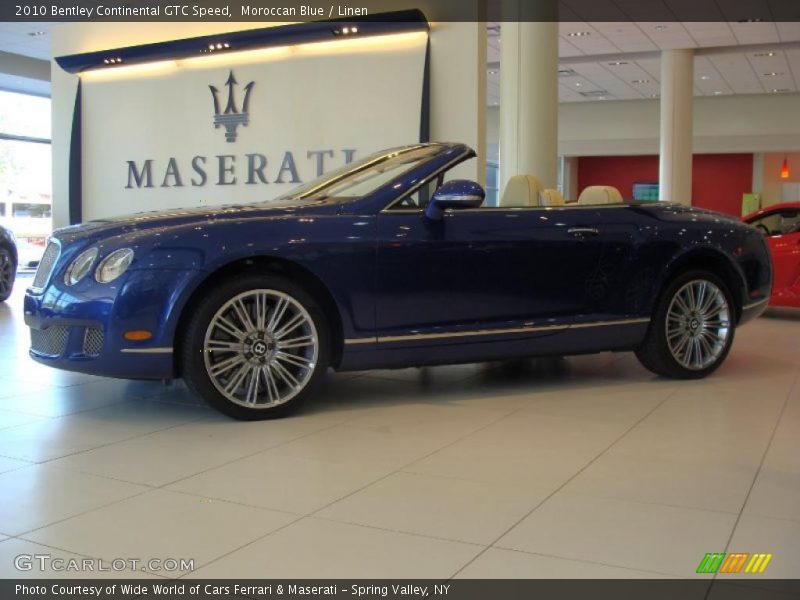Moroccan Blue / Linen 2010 Bentley Continental GTC Speed