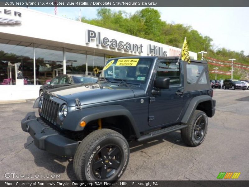 Steel Blue Metallic / Dark Slate Gray/Medium Slate Gray 2008 Jeep Wrangler X 4x4