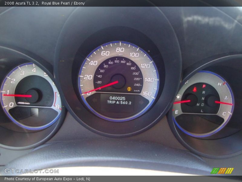 Royal Blue Pearl / Ebony 2008 Acura TL 3.2
