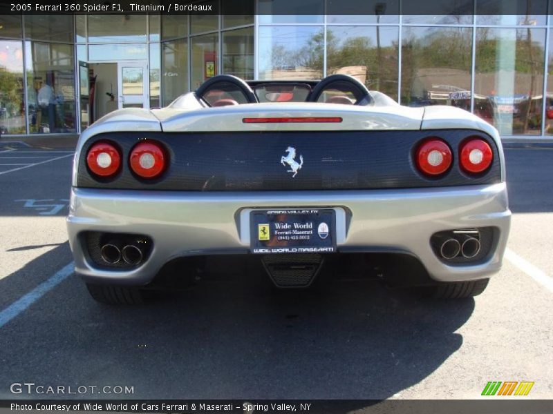 Titanium / Bordeaux 2005 Ferrari 360 Spider F1