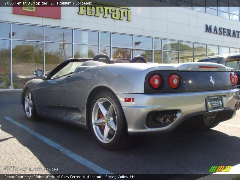 Titanium / Bordeaux 2005 Ferrari 360 Spider F1