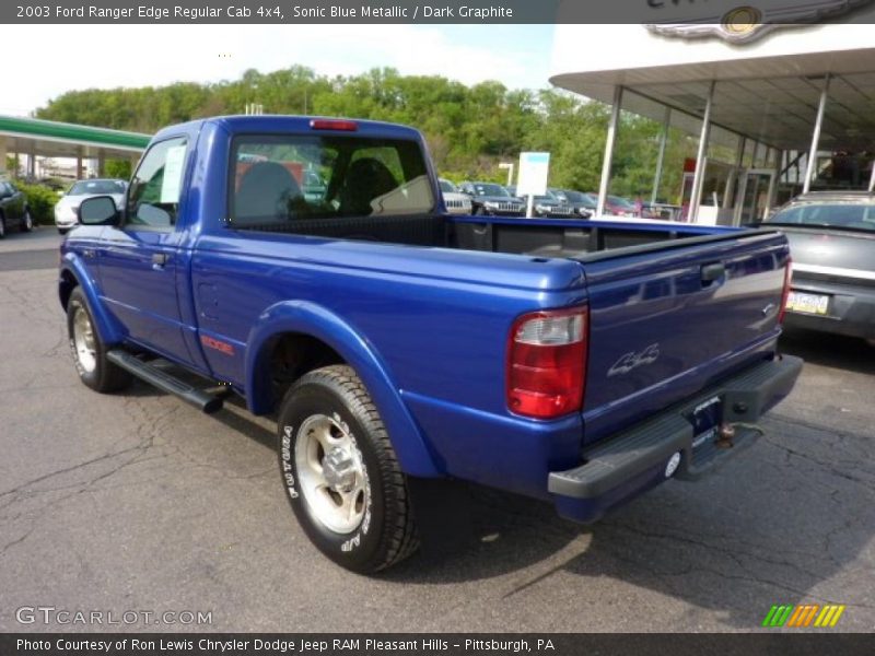 Sonic Blue Metallic / Dark Graphite 2003 Ford Ranger Edge Regular Cab 4x4