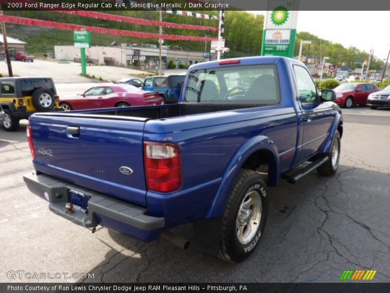 Sonic Blue Metallic / Dark Graphite 2003 Ford Ranger Edge Regular Cab 4x4