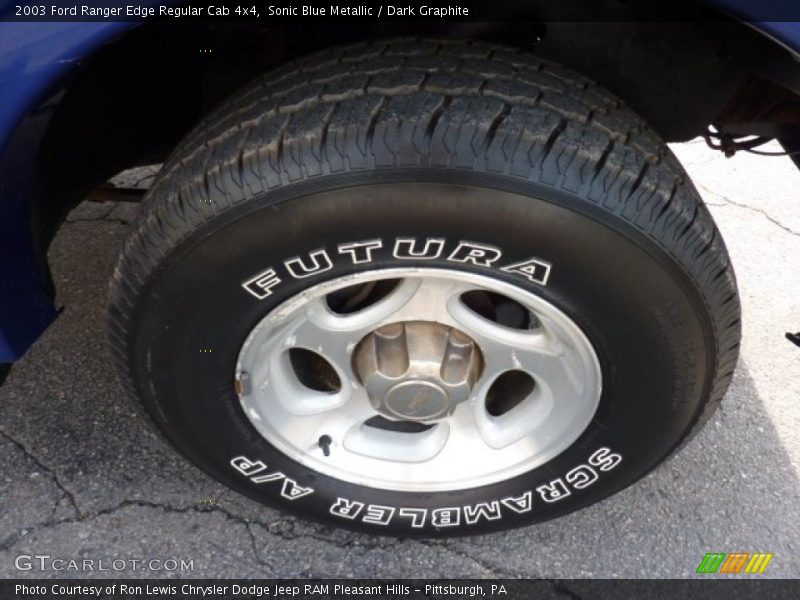 Sonic Blue Metallic / Dark Graphite 2003 Ford Ranger Edge Regular Cab 4x4