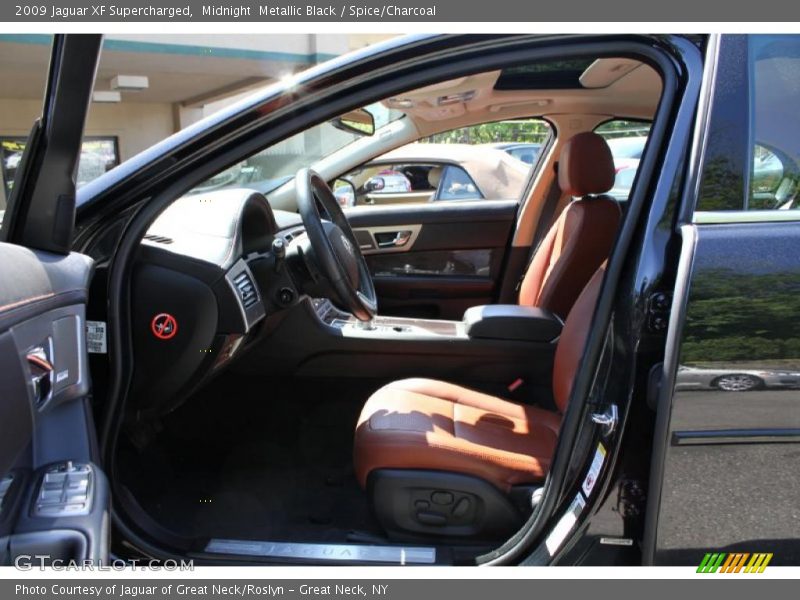 Midnight  Metallic Black / Spice/Charcoal 2009 Jaguar XF Supercharged