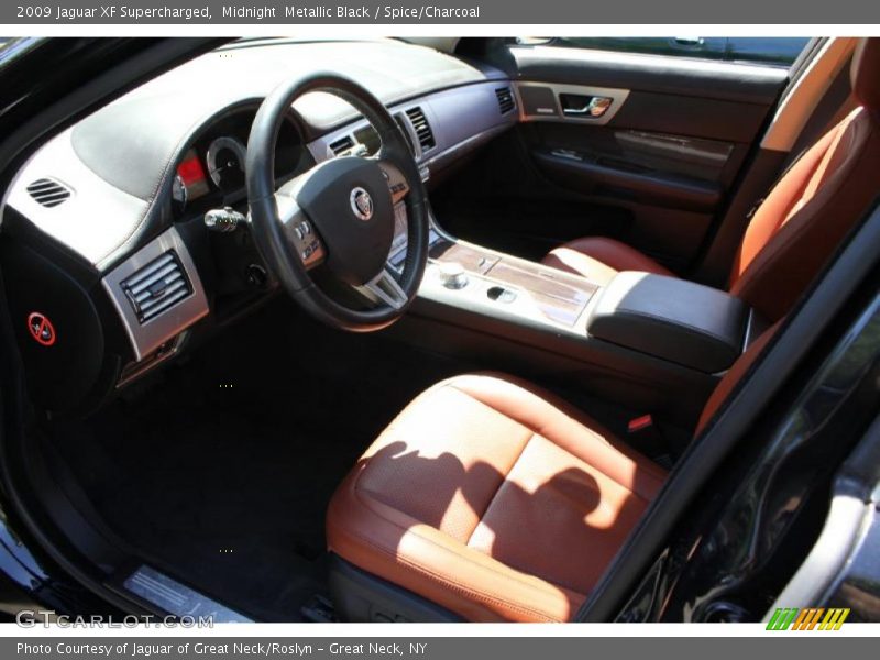 Midnight  Metallic Black / Spice/Charcoal 2009 Jaguar XF Supercharged
