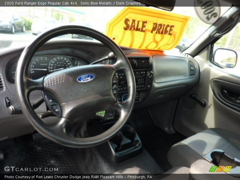 Sonic Blue Metallic / Dark Graphite 2003 Ford Ranger Edge Regular Cab 4x4
