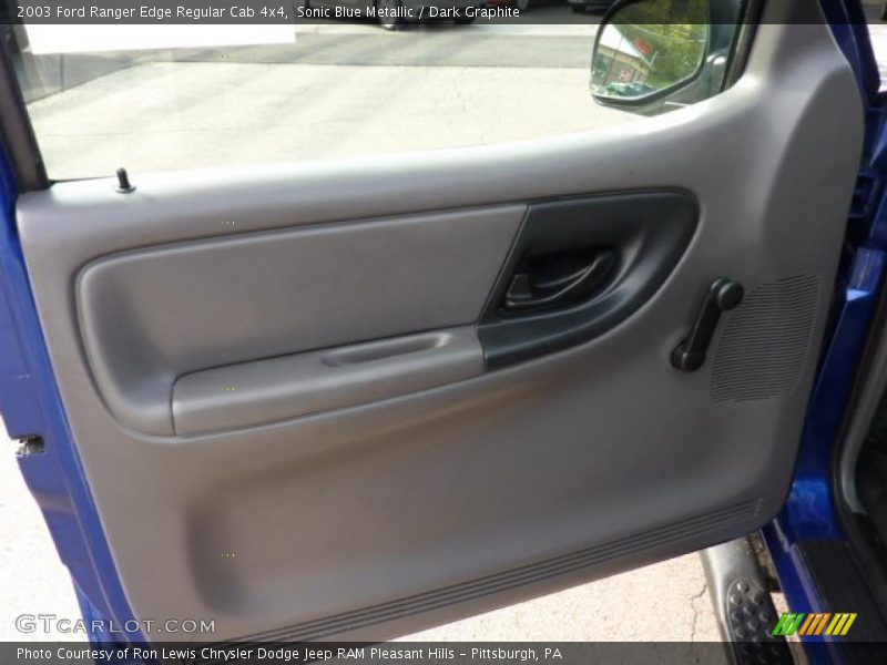 Sonic Blue Metallic / Dark Graphite 2003 Ford Ranger Edge Regular Cab 4x4