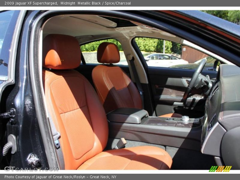 Midnight  Metallic Black / Spice/Charcoal 2009 Jaguar XF Supercharged