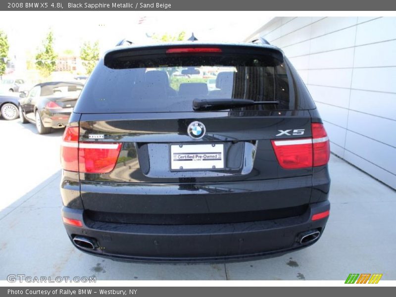 Black Sapphire Metallic / Sand Beige 2008 BMW X5 4.8i
