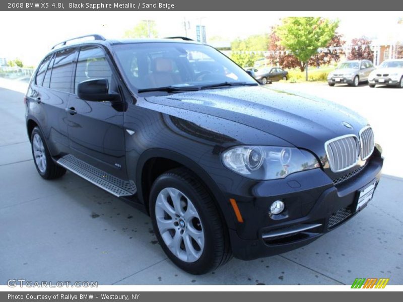 Black Sapphire Metallic / Sand Beige 2008 BMW X5 4.8i